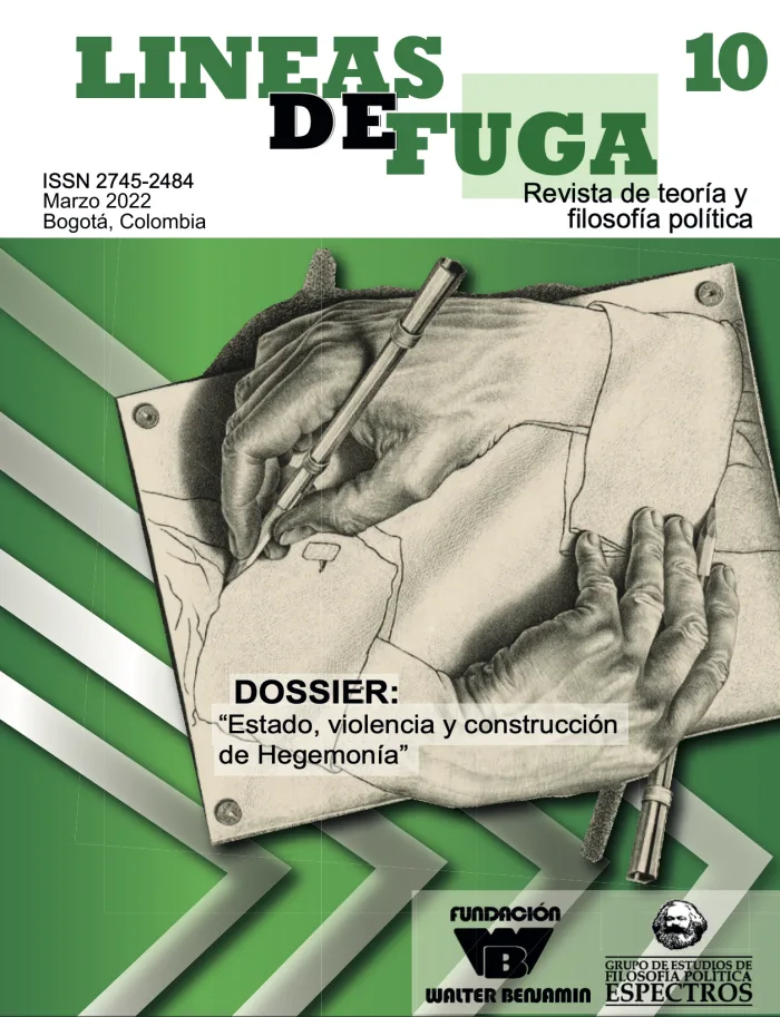 Portada de Líneas de Fuga número 10, dossier Estado, violencia y construcción de hegemonía