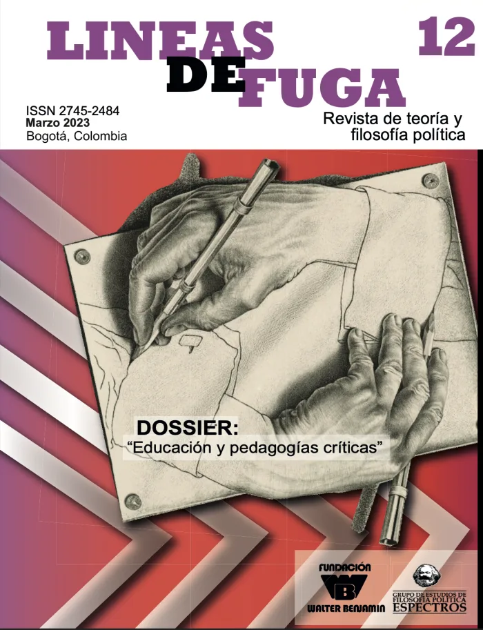 Portada de Líneas de Fuga número 12, dossier Educación y pedagogías críticas
